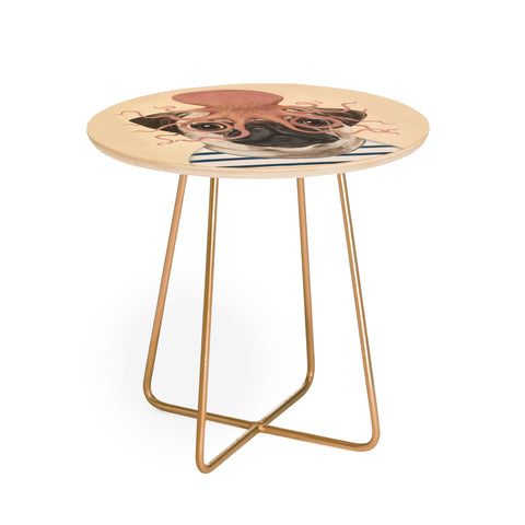 Coco de Paris Pug with octopus Round Side Table
