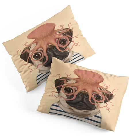 Coco de Paris Pug with octopus Pillow Shams