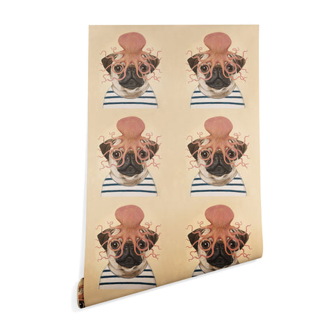 Coco de Paris Pug with octopus Wallpaper