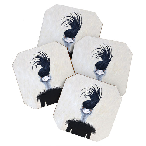 Coco de Paris Retro Ostrich Coaster Set