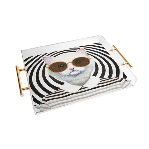 Coco de Paris Stripy Cat Acrylic Tray