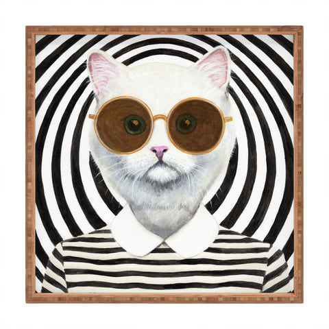 Coco de Paris Stripy Cat Square Tray