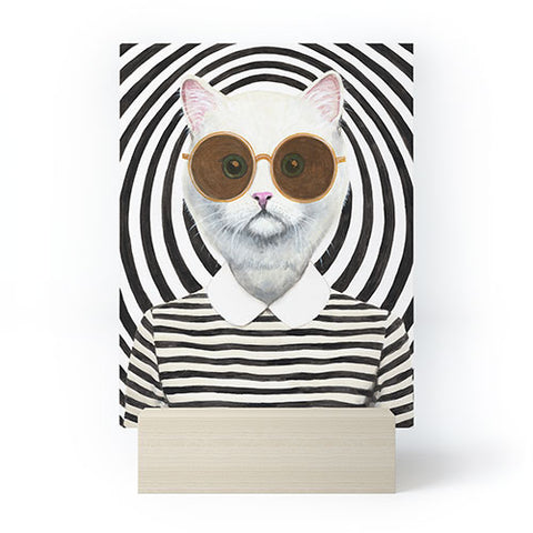 Coco de Paris Stripy Cat Mini Art Print