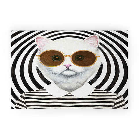 Coco de Paris Stripy Cat Welcome Mat