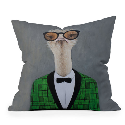 Coco de Paris Vintage Ostrich Outdoor Throw Pillow