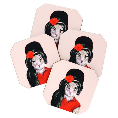Coco de Paris Winehouse Cat Coaster Set