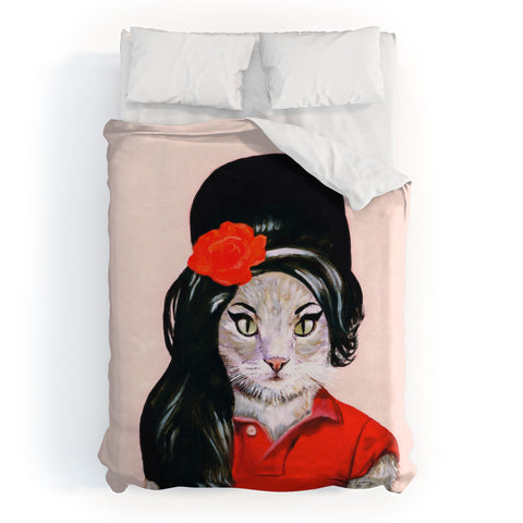 Coco de Paris Winehouse Cat Duvet Cover