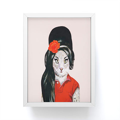 Coco de Paris Winehouse Cat Framed Mini Art Print