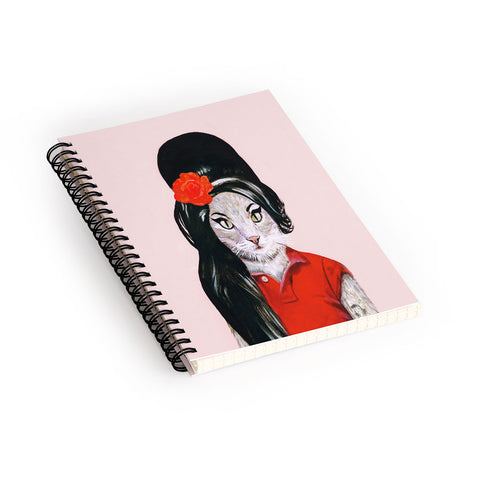 Coco de Paris Winehouse Cat Spiral Notebook