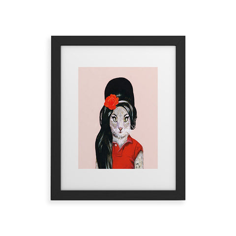 Coco de Paris Winehouse Cat Framed Art Print