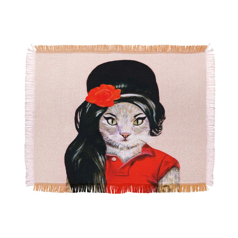 Coco de Paris Winehouse Cat Throw Blanket