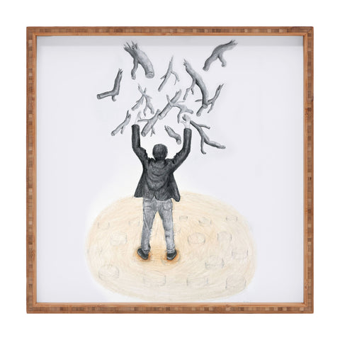 Coco de Paris Wood in the sky Square Tray