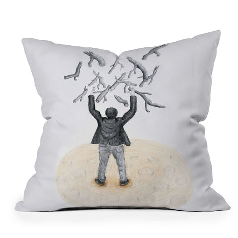Coco de Paris Wood in the sky Throw Pillow