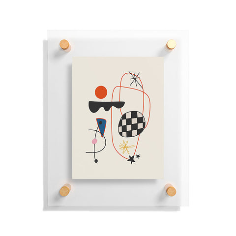 Cocoon Design Abstract Eclectic Colorful Floating Acrylic Print