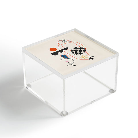 Cocoon Design Abstract Eclectic Colorful Acrylic Box