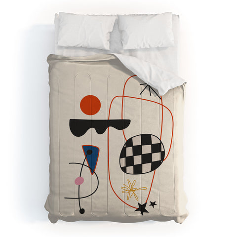 Cocoon Design Abstract Eclectic Colorful Comforter