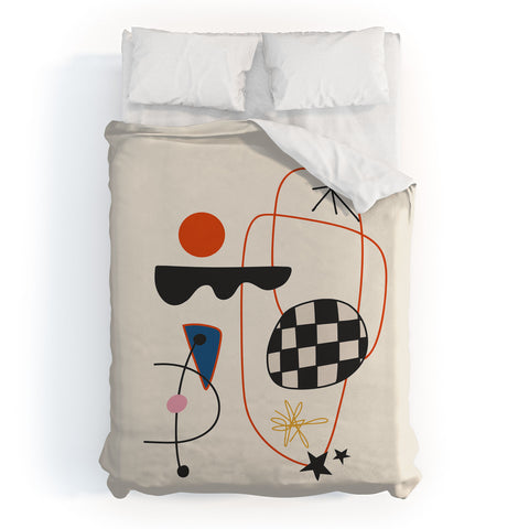 Cocoon Design Abstract Eclectic Colorful Duvet Cover