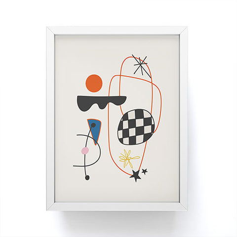 Cocoon Design Abstract Eclectic Colorful Framed Mini Art Print