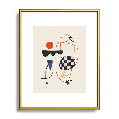 Cocoon Design Abstract Eclectic Colorful Metal Framed Art Print