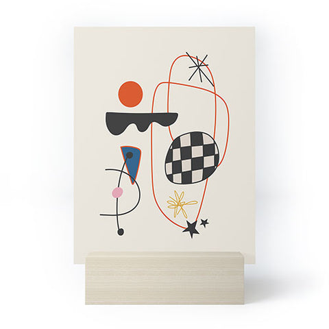 Cocoon Design Abstract Eclectic Colorful Mini Art Print