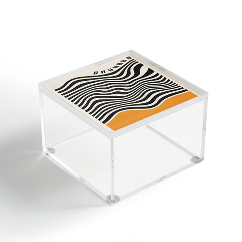 Cocoon Design Bauhaus Wavy Lines and Yellow Acrylic Box