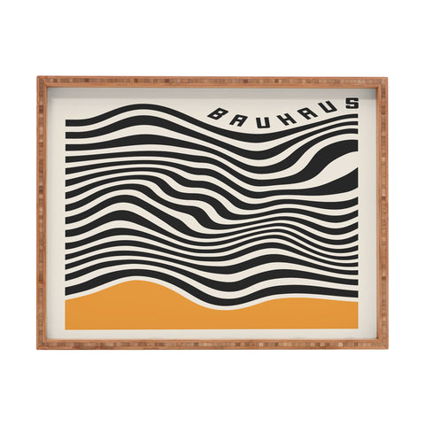 Cocoon Design Bauhaus Wavy Lines and Yellow Rectangular Tray