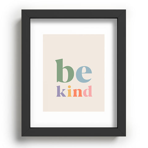 Cocoon Design Be Kind Inspirational Quote Recessed Framing Rectangle