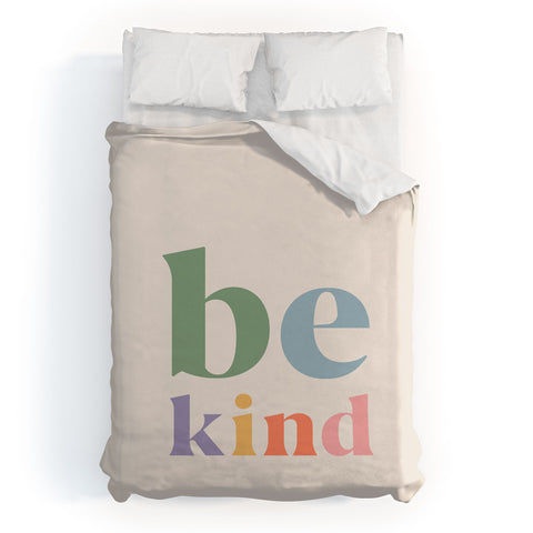 Cocoon Design Be Kind Inspirational Quote Duvet Cover
