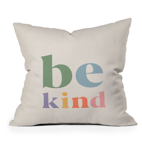 Cocoon Design Be Kind Inspirational Quote Throw Pillow