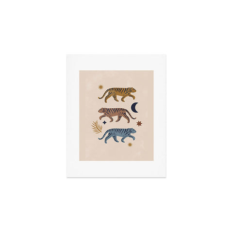 Cocoon Design Celestial Tigers with Moon Art Print