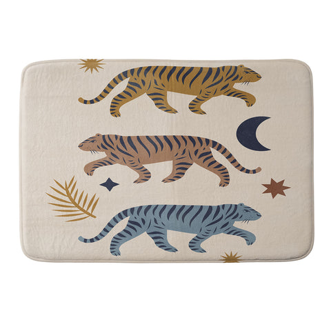 Cocoon Design Celestial Tigers with Moon Memory Foam Bath Mat
