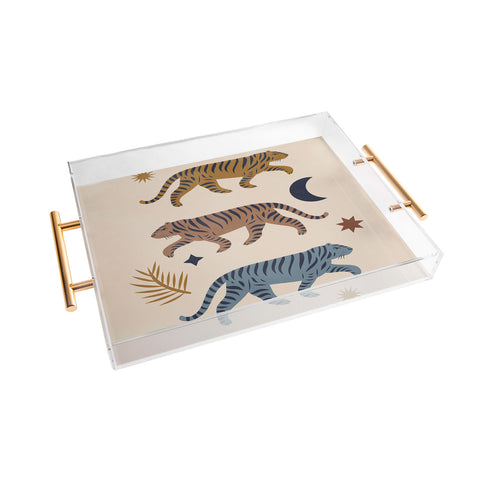 Cocoon Design Celestial Tigers with Moon Acrylic Tray