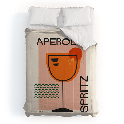 Cocoon Design Cocktail Print Aperol Spritz Comforter