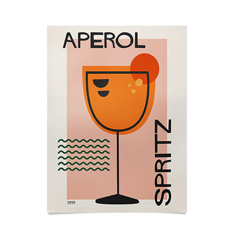 Cocoon Design Cocktail Print Aperol Spritz Poster