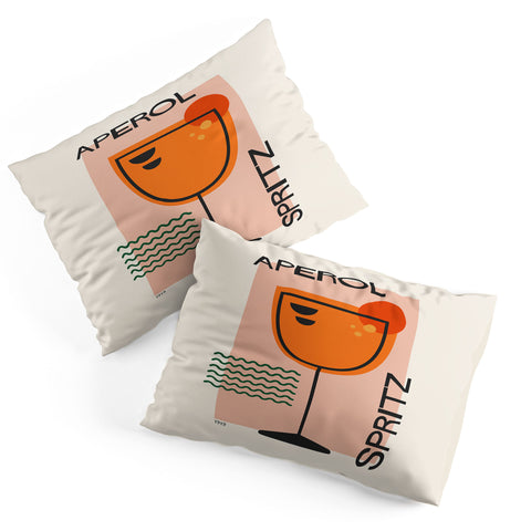 Cocoon Design Cocktail Print Aperol Spritz Pillow Shams