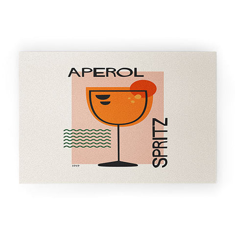 Cocoon Design Cocktail Print Aperol Spritz Welcome Mat
