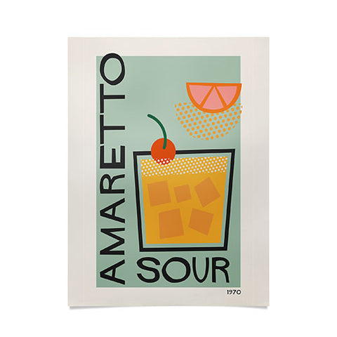 Cocoon Design Colorful Mid Century Modern Cocktail Poster