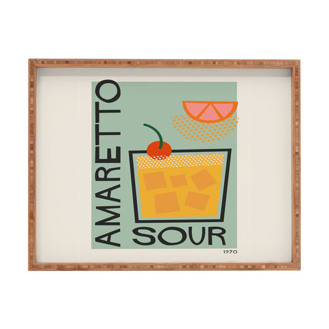 Cocoon Design Colorful Mid Century Modern Cocktail Rectangular Tray