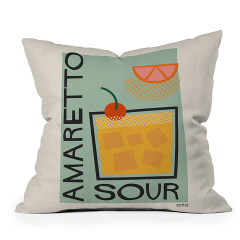 Cocoon Design Colorful Mid Century Modern Cocktail Throw Pillow