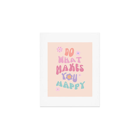 Cocoon Design Danish Pastel Retro Inspirational Quote Art Print