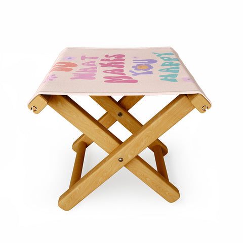 Cocoon Design Danish Pastel Retro Inspirational Quote Folding Stool