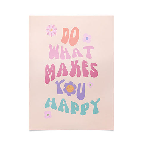 Cocoon Design Danish Pastel Retro Inspirational Quote Poster