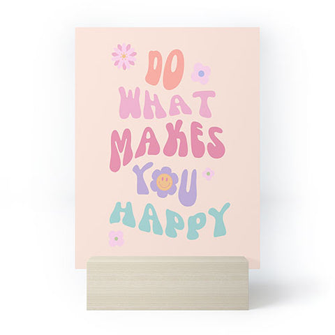 Cocoon Design Danish Pastel Retro Inspirational Quote Mini Art Print