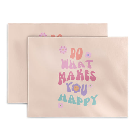 Cocoon Design Danish Pastel Retro Inspirational Quote Placemat