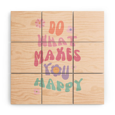 Cocoon Design Danish Pastel Retro Inspirational Quote Wood Wall Mural