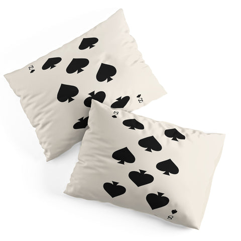 Cocoon Design Eight of Spades Playing Card Black Pillow Shams
