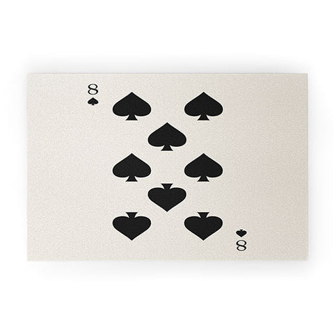 Cocoon Design Eight of Spades Playing Card Black Welcome Mat