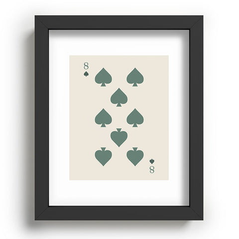 Cocoon Design Eight of Spades Playing Card Sage Recessed Framing Rectangle