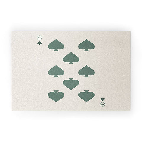 Cocoon Design Eight of Spades Playing Card Sage Welcome Mat