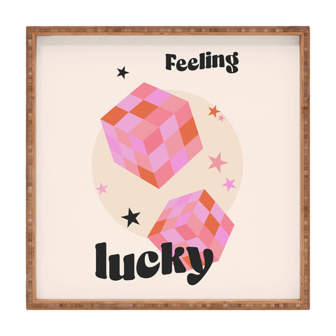 Cocoon Design Feeling Lucky Funky Groovy Square Tray